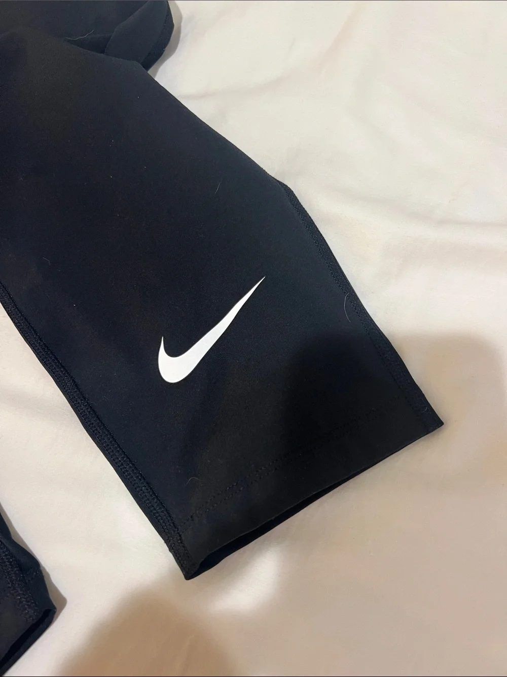 Nike Kids Black Leggings with White Swoosh